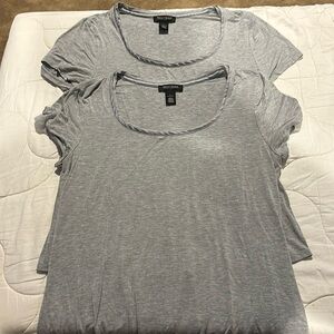 White House Black market Two gray size large T-shirts GUC